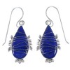 Sterling Silver Southwest Lapis Earrings EX44197