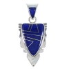 Southwestern Lapis Silver Pendant EX44213