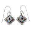 Multicolor And Silver Southwest Earrings EX41231