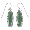 Southwestern Silver Jewelry Turquoise Hook Dangle Earrings AX48819