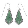 Silver Southwest Turquoise Hook Earrings CX45350