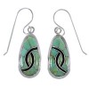 Southwest Genuine Sterling Silver Turquoise Earrings CX45612