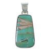 Turquoise And Opal Southwest Silver Pendant EX44440