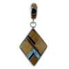 Tiger Eye And Multicolor Sterling Silver Pendant EX44351