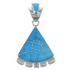 Sterling Silver Turquoise Inlay Southwest Pendant AX48944