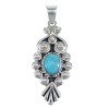 Sterling Silver Turquoise Southwestern Jewelry Pendant CX46075