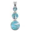 Turquoise And Opal Silver Southwest Pendant Jewelry CX47305