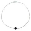 Onyx Bead Hand Strung Liquid Silver Anklet EX49774