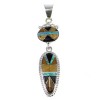 Multicolor And Tiger Eye Sterling Silver Jewelry Pendant AX48372