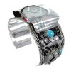 Turquoise Southwest Sterling Silver Horse Cuff Watch CX48664