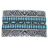 Sterling Silver Water Wave Turquoise Needlepoint Belt Buckle EX48765