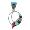 Multicolor And Sterling Silver Slide Pendant AX51885