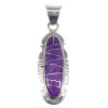 Magenta Turquoise Southwest Silver Pendant YX51634