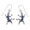 Lapis Opal Sterling Silver Lizard Earrings YX52735