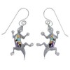 Multicolor Sterling Silver Lizard Hook Dangle Earings YX52753