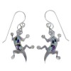 Multicolor Sterling Silver Hook Dangle Earings Lizard YX52757