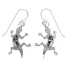 Multicolor Sterling Silver Hook Dangle Earings Lizard YX52759