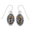 Multicolor Southwest Silver Hook Dangle Earrings RX54746