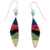 Multicolor Southwest Sterling Silver Hook Dangle Earrings RX55764