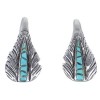 Sterling Silver And Turquoise Feather Post Earrings RX54934