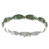 Opal And Turquoise Inlay Silver Link Bracelet AX54572