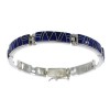 Southwest Lapis Jewelry Sterling Silver Link Bracelet AX55284