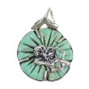 Silver Turquoise Flower Dragonfly Southwest Pendant WX58160