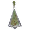 Turquoise Inlay Sterling Silver Pendant Jewelry VX55394