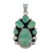 Authentic Sterling Silver And Turquoise Pendant Jewelry VX55718