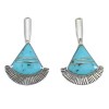 Sterling Silver Turquoise Inlay Post Earrings RX56112