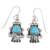 Sterling Silver Turquoise Hook Dangle Earrings RX55791