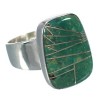 Turquoise Inlay Genuine Sterling Silver Southwestern Ring Size 8-1/4 WX63118