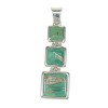 Genuine Sterling Silver Opal Turquoise Inlay Pendant MX63924