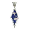 Sterling Silver Southwest Opal And Lapis Inlay Pendant MX64063