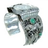 Sterling Silver Turquoise Horse Cuff Watch VX65728