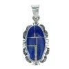 Sterling Silver Lapis And Opal Pendant VX65450