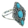 Southwest Turquoise Silver Ring Size 6-1/4 YX71451