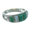 Southwestern Silver Turquoise And Opal Ring Size 5-1/2 YX68840