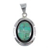 Southwestern Sterling Silver Turquoise Pendant QX78930