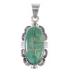 Southwest Genuine Sterling Silver Turquoise Pendant QX78938