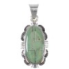 Turquoise Silver Southwestern Pendant QX78944