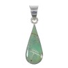 Turquoise Southwest Authentic Sterling Silver Tear Drop Pendant QX78972