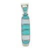 Southwest Genuine Sterling Silver Turquoise And Opal Pendant YX68245