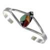 Whiterock Multicolor Authentic Sterling Silver Cuff Bracelet RX70376