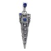 Sterling Silver And Lapis Southwestern Pendant YX67270