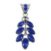 Genuine Sterling Silver And Lapis Southwestern Pendant YX67275