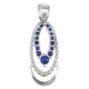 Sterling Silver And Lapis Southwestern Slide Pendant YX67283