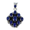 Sterling Silver And Lapis Southwest Slide Pendant YX67285