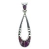 Southwestern Sterling Silver Magenta Turquoise Pendant YX67019