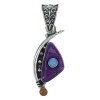 Southwestern Genuine Sterling Silver Multicolor Pendant YX67021